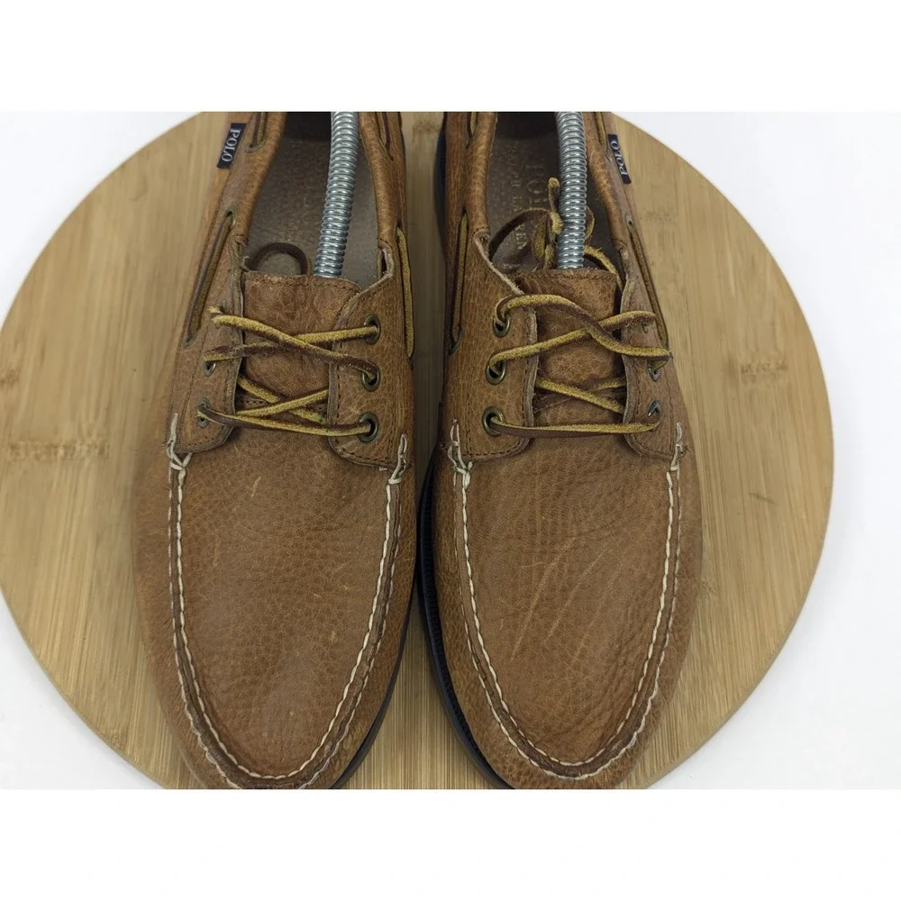 Polo Ralph Lauren Shoes Mens 11 D Leather Boat Deck Bienne Slip On Casual Prep